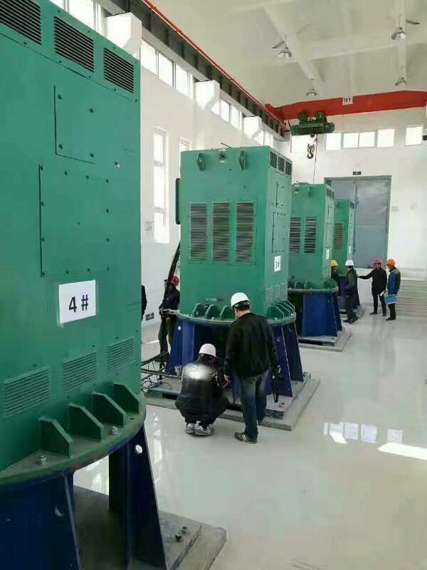 YKK4504-2GJ某污水处理厂使用我厂的立式高压电机安装现场